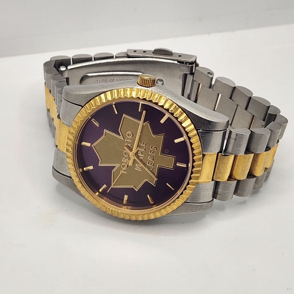 NHL Toronto Maple Leafs Gold and Silver Tone Mens Watch